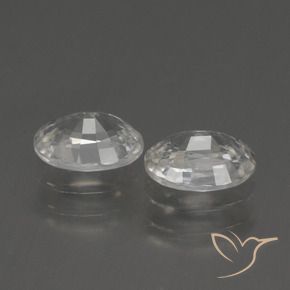 Gemas de Circón Blanco natural de 2.50 ct, Ovalada, VS