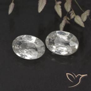 Gemas de Circón Blanco natural de 2.09 ct, Ovalada, VS