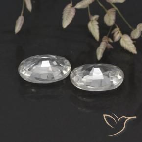 Gemas de Circón Blanco natural de 2.09 ct, Ovalada, VS