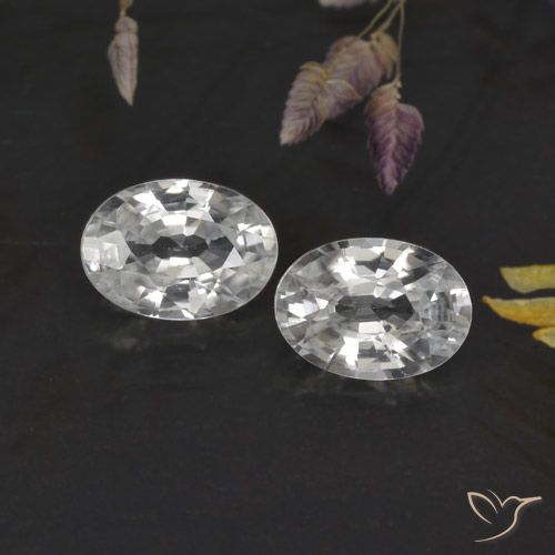 2.42ctw Natural Blanco Circón, Ovalada, VVS