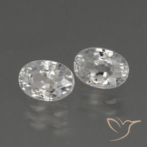 Gemas de Circón Blanco natural de 3.02 ct, Ovalada, VVS