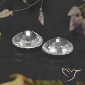 Gemas de Circón Blanco natural de 2.63 ct, Ovalada, VVS-VS