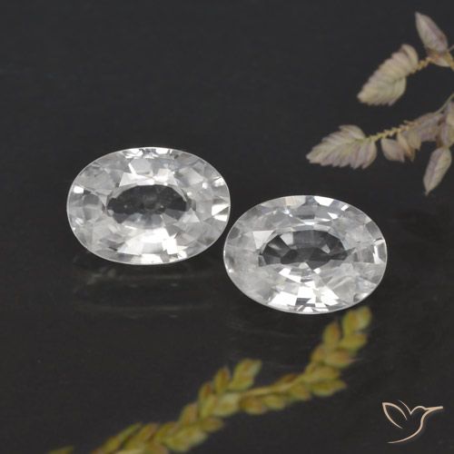 2.41ctw Natural Blanco Circón, Ovalada, VVS