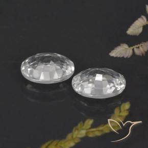 Gemas de Circón Blanco natural de 2.41 ct, Ovalada, VVS