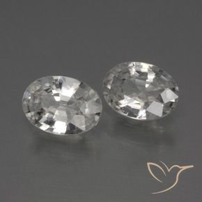 Gemas de Circón Blanco natural de 2.27 ct, Ovalada, VS