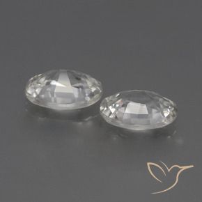 Gemas de Circón Blanco natural de 2.27 ct, Ovalada, VS