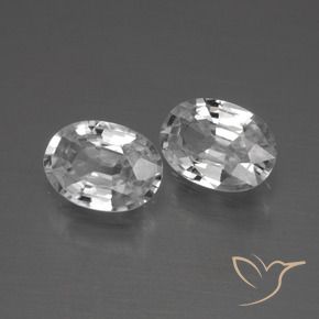 Gemas de Circón Blanco natural de 2.06 ct, Ovalada, VVS-VS