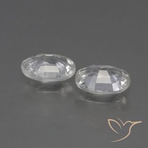 Gemas de Circón Blanco natural de 2.06 ct, Ovalada, VVS-VS