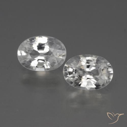 2.32ctw Natural Blanco Circón, Ovalada, VVS