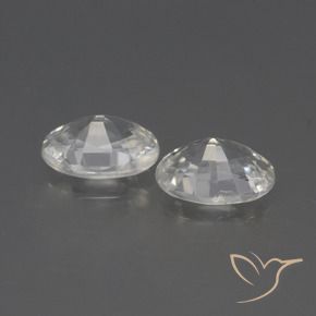 Gemas de Circón Blanco natural de 2.32 ct, Ovalada, VVS