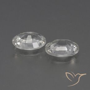 Gemas de Circón Blanco natural de 2.12 ct, Ovalada, VVS