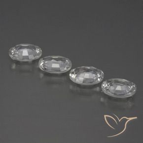 Gemas de Circón Blanco claro natural de 4.11 ct, Ovalada, VVS-VS