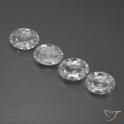 4.03ctw Natural Blanco claro Circón, Ovalada, VVS-VS