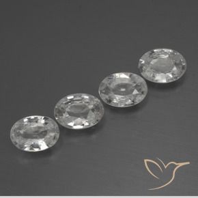 Gemas de Circón Blanco natural de 4.34 ct, Ovalada, VVS-VS