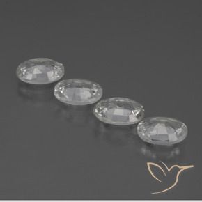 Gemas de Circón Blanco natural de 4.34 ct, Ovalada, VVS-VS
