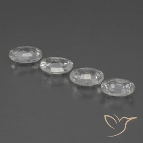 Gemas de Circón Blanco natural de 3.83 ct, Ovalada, VS