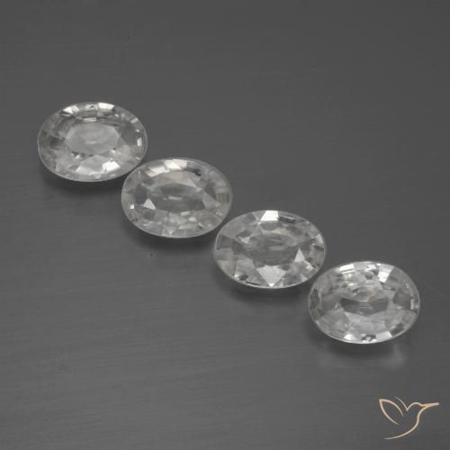 4.06ctw Natural Blanco Circón, Ovalada, VVS-VS