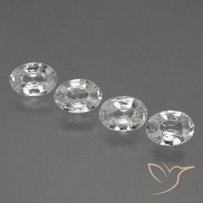 Gemas de Circón Blanco natural de 4.11 ct, Ovalada, VVS-VS