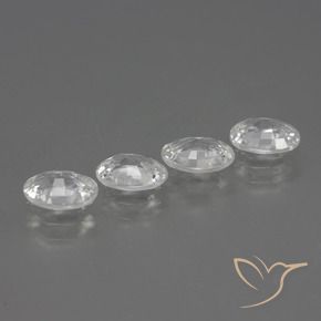 Gemas de Circón Blanco natural de 4.10 ct, Ovalada, VVS