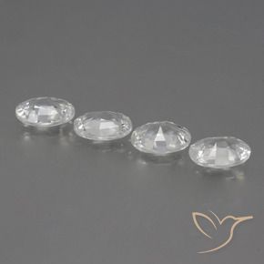 Gemas de Circón Blanco natural de 4.07 ct, Ovalada, VVS
