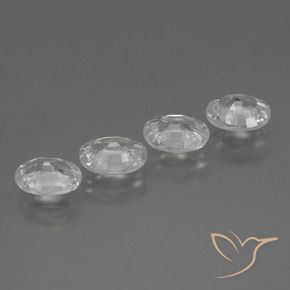 Gemas de Circón Blanco natural de 4.30 ct, Ovalada, VVS-VS