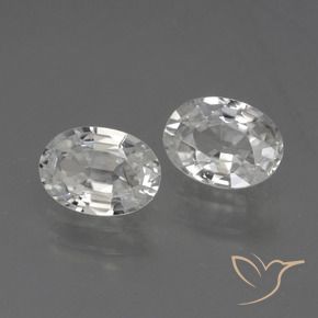 Gemas de Circón Blanco natural de 2.29 ct, Ovalada, VS