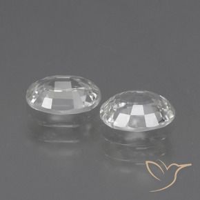 Gemas de Circón Blanco natural de 2.29 ct, Ovalada, VS