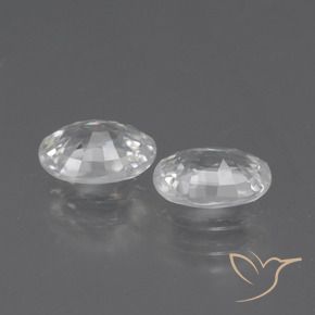 Gemas de Circón Blanco natural de 2.21 ct, Ovalada, VVS-VS
