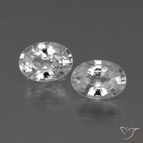 2.31ctw Natural Blanco Circón, Ovalada, VVS