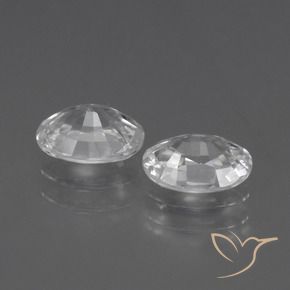 Gemas de Circón Blanco natural de 2.31 ct, Ovalada, VVS