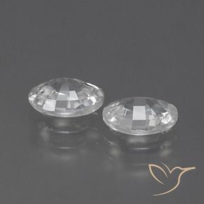 Gemas de Circón Blanco natural de 2.11 ct, Ovalada, VVS
