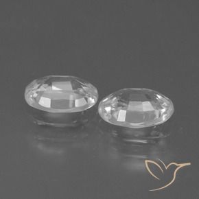 Gemas de Circón Blanco natural de 2.34 ct, Ovalada, VVS