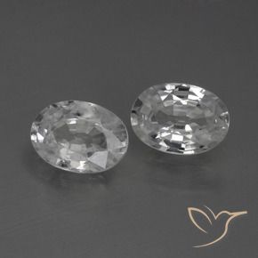Gemas de Circón Blanco natural de 2.38 ct, Ovalada, VS