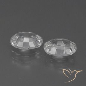 Gemas de Circón Blanco natural de 2.38 ct, Ovalada, VS