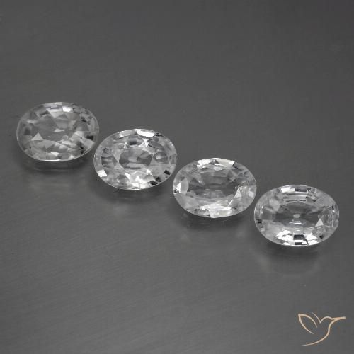 4.00ctw Natural Blanco claro Circón, Ovalada, VVS