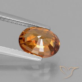 Circón Naranja albaricoque natural de 2.30 ct, Ovalada, VS