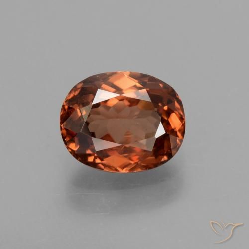 2.09ct Natural Naranja medio Circón, Ovalada, VS
