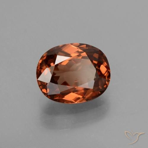 Circón Naranja medio natural de 2.09 ct, Ovalada, VS