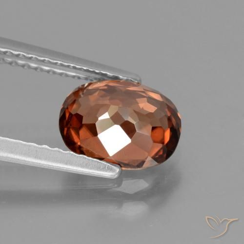 Circón Naranja medio natural de 2.09 ct, Ovalada, VS