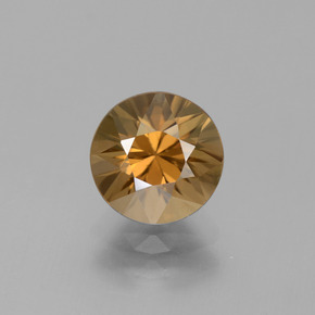 Circón amarillo natural de 2,61 ct, corte redondo, VVS