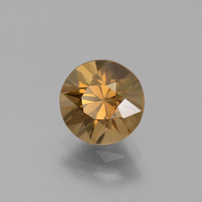Circón amarillo natural de 2,61 ct, corte redondo, VVS