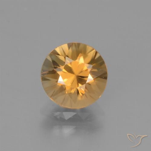 1.93ct Natural Naranja dorado Circón, Redondo, VVS