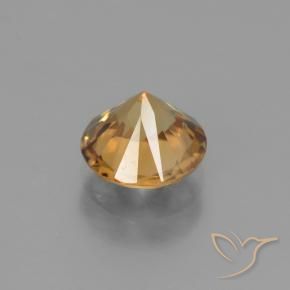 Circón Naranja dorado natural de 1.93 ct, Redondo, VVS