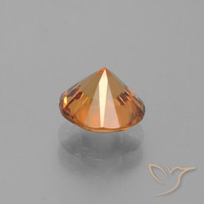Circón Naranja terroso natural de 1.90 ct, Redondo, VVS