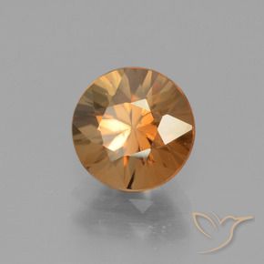 Circón Naranja oscuro natural de 2.39 ct, Redondo, VVS