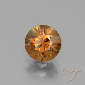 Circón Naranja terroso natural de 1.90 ct, Redondo, VVS-VS