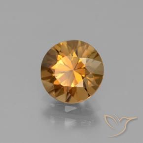 Circón Naranja oscuro natural de 1.94 ct, Redondo, VVS