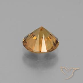 Circón Naranja oscuro natural de 1.94 ct, Redondo, VVS