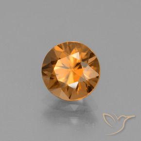 Circón Naranja medio natural de 1.76 ct, Redondo, VVS-VS