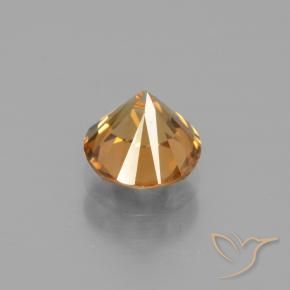 Circón Naranja dorado natural de 1.90 ct, Redondo, VVS-VS
